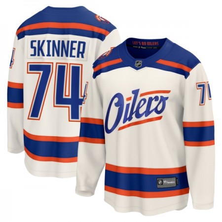 Miesten NHL Edmonton Oilers Pelipaita 2025-26 Fanatics Premium Stuart Skinner Alternate Valkoinen